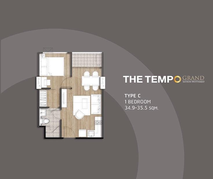 เช่าคอนโด เดอะ เทมโป แกรนด์ สาทร - วุฒากาศ คอนโดมิเนียม - Condo Rental The Tempo Grand Sathorn - Wutthakat condominium - 1059662