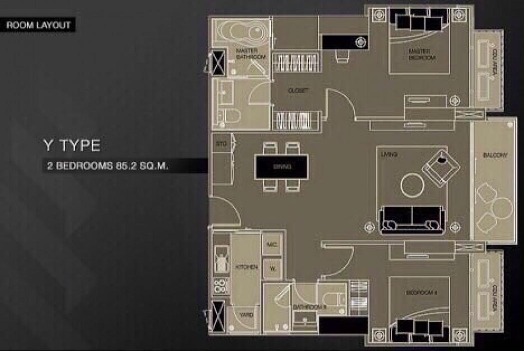 เช่าคอนโด Noble BE33 สุขุมวิม (โนเบิล บี เทอร์ตี้ทรี สุขุมวิท ) - Condo Rental   - 2482167