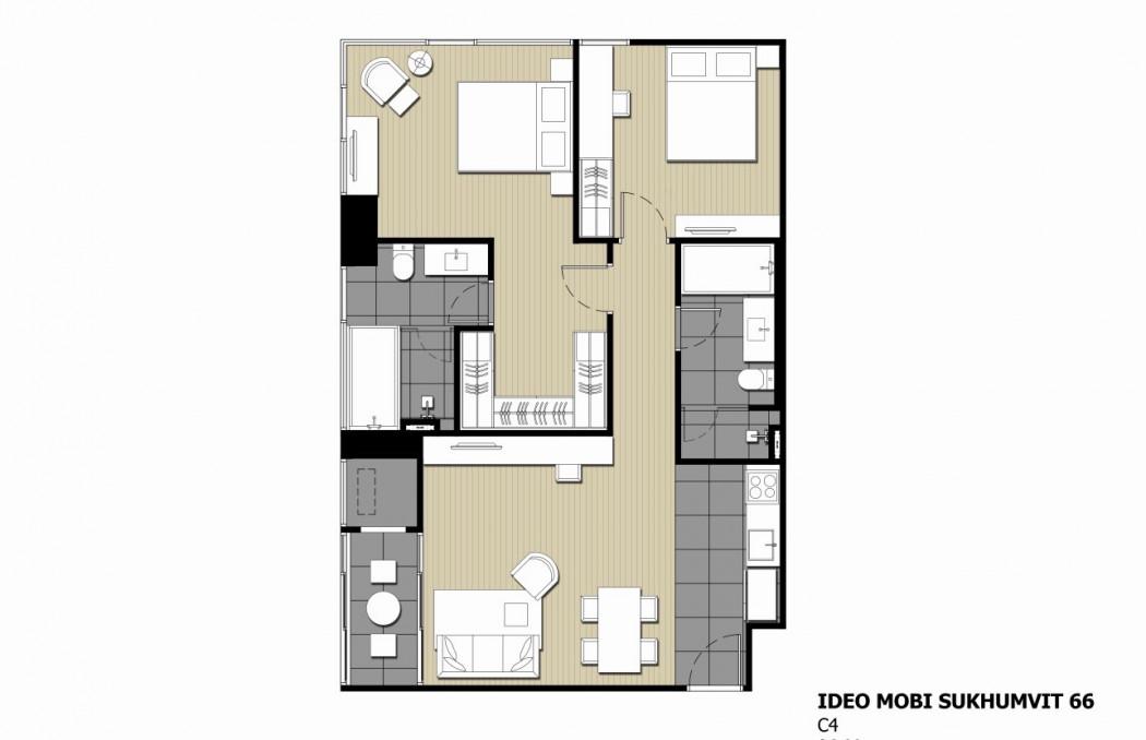 เช่าคอนโด Ideo Mobi สุขุมวิท 66 (ไอดีโอ โมบิ สุขุมวิท 66) - Condo Rental   - 2495770