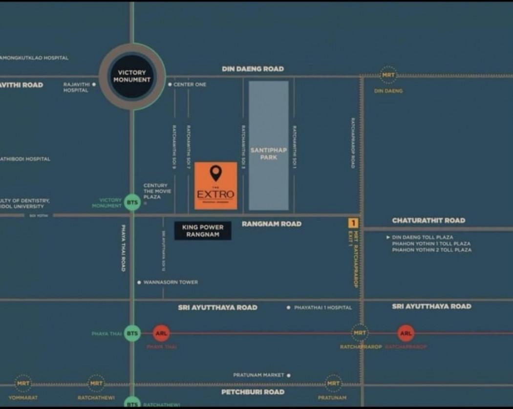 เช่าคอนโด The Extro Phayathai–Rangnam : ดิ เอ็กซ์โทร พญาไท–รางน้ำ - Condo Rental   - 2814461