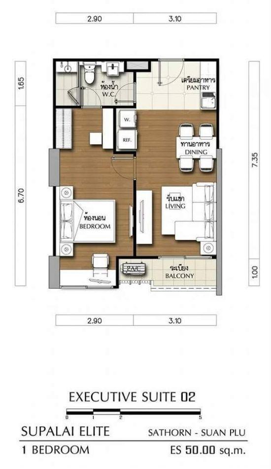เช่าคอนโด ศุภาลัย เอลีท สาทร-สวนพลู คอนโดมิเนียม - Condo Rental Supalai Elite Sathorn-Suanplu condominium - 2894984